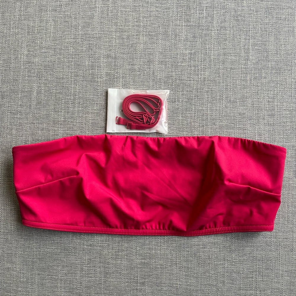 EUC Zimmermann red bandeau bikini top, Size 3/ L